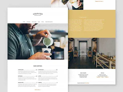 Counter – WordPress Theme for Small Businesses cafe clean coffee shop interface minimal minimalistic responsive restaurant ui ux wordpress wordpress theme