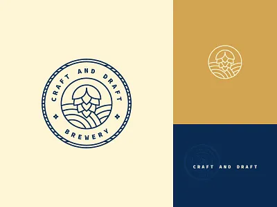 Craft And Draft badge download free illustrator logo mark photoshop template typography vector