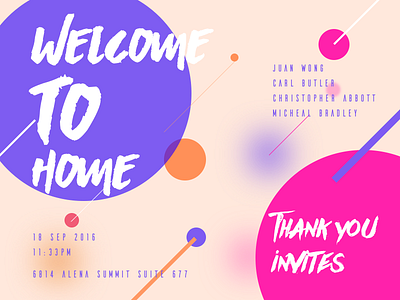 Welcom To Home design flat sketch ui