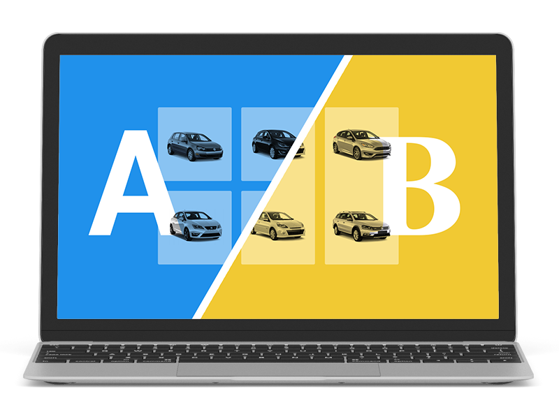 Example of A/B tests