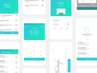 Organizer App Sell Flow android app card cash credit card event material design sell tickets ui