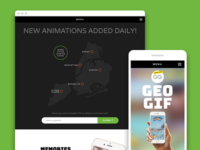 GeoGif | Web Design animations css geogif html mobile responsive social ui ux web design web development
