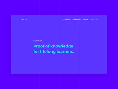 Wandermint Landing Page changing color flat grid interaction interface landing layout lp page ui ux