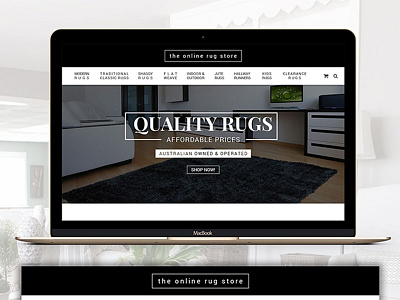 The Online Rug Store - www.onlinerugstore.com.au clean ecommerce minimal rug rugs theme ui ux webdesign website woocommerce wordpress