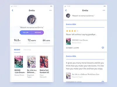 Reading Profile book button card like list profile read star ui user wechat weread