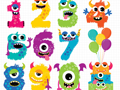Alpha Monster Numbers 1 balloons friendly monsters monster 123 monster birthday cake monster clipart monster letters monster numbers monster party monsters alphabet