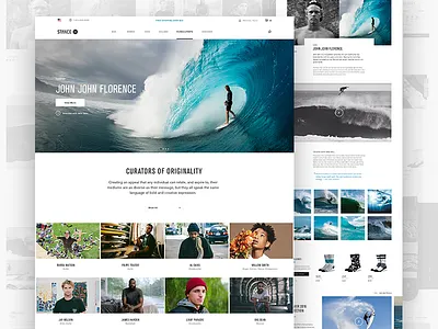Stance Redesign Punks & Poets design ecomerce landing page profile redesign stance surfing team