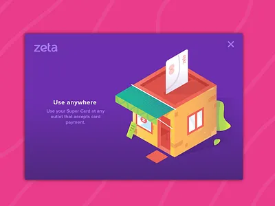 Super card card design illustration isometric payment shop store vector