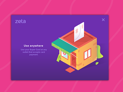 Super card card design illustration isometric payment shop store vector