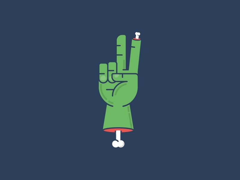 Peace halloween hand peace playoff zombie