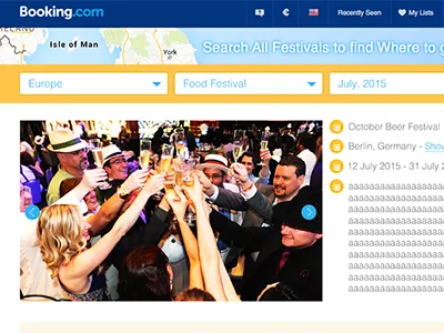 Festival Finder design ux web