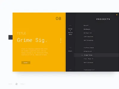 Project Menu — Personal Site case study clean css material material design menu minimal personal portfolio site web webpage