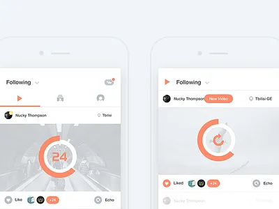 24 - Headers Variation android app header transform ios navigation scroll scrollable tabs transform
