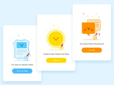 Empty state app colourful empty information order state vector wifi