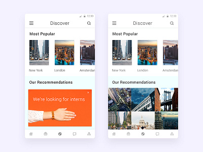 Travel Guides android app clean invite modern space typography ui white