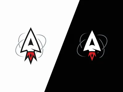 Astral Guild Logo astral gaming logo rocket space symbol trail