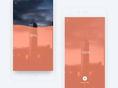 24 - Upload Screens 24 android app ios percentage play process upload upload process video