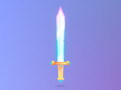 Fantasy sword fantasy glow gradient illustration light sword