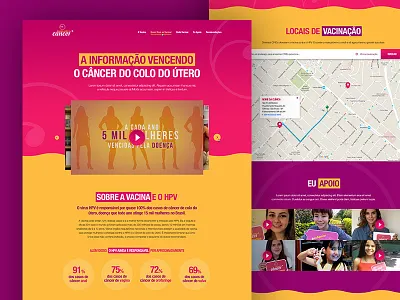 Hotsite - Onda Contra o Câncer cancer hot site interface landing page mccann site visual design website