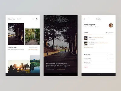 City exploration app app city ios mobile profile timeline travel
