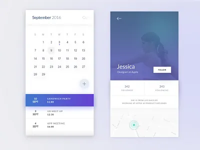 Calendar & Profile apple calendar gradient iphone profile