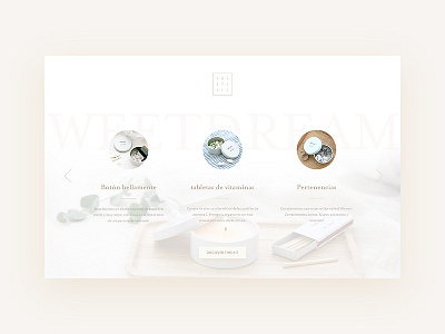 Sweetlife clean homepage interface landing page line slide ui web wireframe