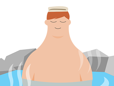 Onsen design illust
