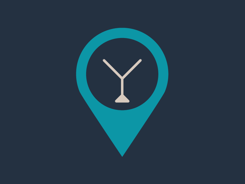 Animated Flat Icons: Location / Bar animated gif bar cocktail digital design flat design gifs icon location marker pin