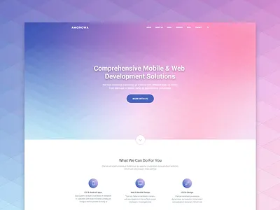 Amonowa Landing Page clean design landing page material web design website