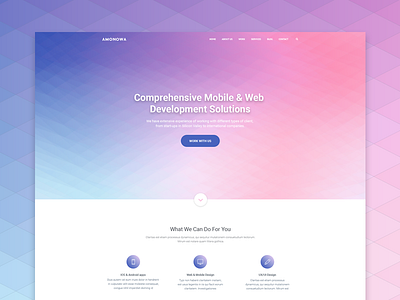 Amonowa Landing Page clean design landing page material web design website