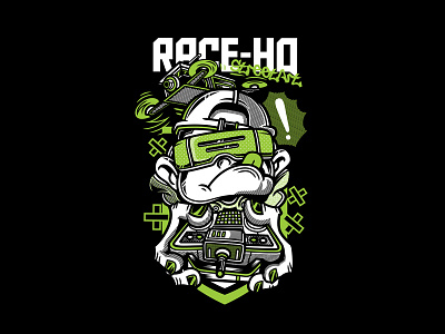 Race HQ apparel design drone drone races dubai illustration tees design vector