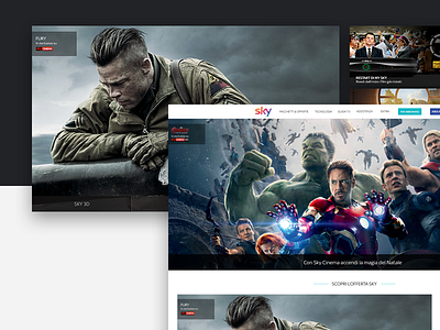 Sky.it - Redesign UI/UX film interface mobile mockup redesign responsive tv uiux web design wireframe