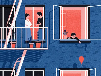 Big City Blues apartment city design downtown illustration illustrator vector