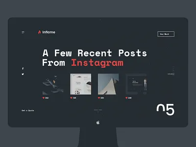 Inflame awwwards business design flat portfolio presentation promo typography ui ux web website