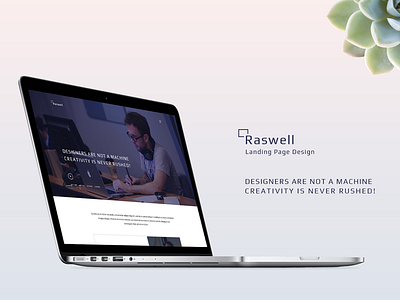 Raswell Landing page WIP agency life app apparel design badge design best bird icon branding designer clean creative dribbble editorial art education logo event agency illustration art landing modern page shot sophisticated template