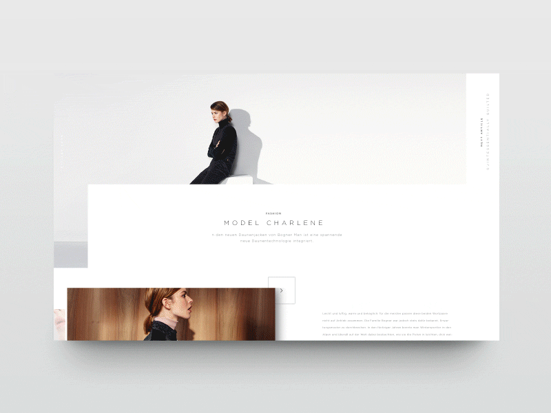 Dribbbble V2 Stories blog clean design detail ecommerce fashion minimal munich shop ui ux web