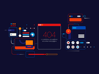 404 Error abstract banner dinamic error geometric graphics hd illustration tv