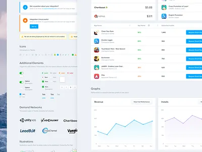 Tapdaq - UI Overview (Part 2) article dark dashboard design guidelines medium process product sketch styleguide ui kit wireframe