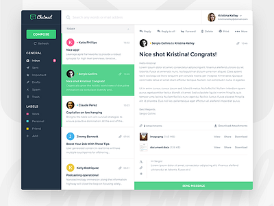 Chatmail - Simple email app app clean desktop email simple ui ux web