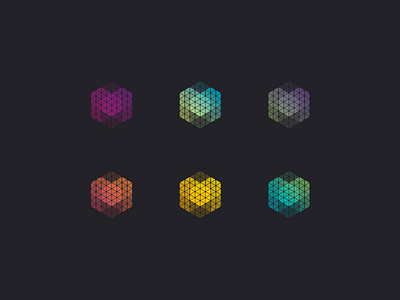 Mmmmmm branding generative gradient hexagon identity letter m logo m