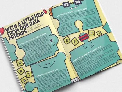 ADWEEK Data Friends data dice editorial game pieces illustration line art puzzle pieces scrabble sorry