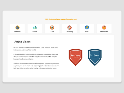 Benefits Enrollment Information Page 2/5 app benefits clean css3 flat html5 medical minimal ui ux web