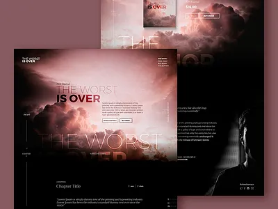 Landing page concept Ui - free psd dark e commerce font free psd freebies landing page minimal one page typo ui ui design webdesign