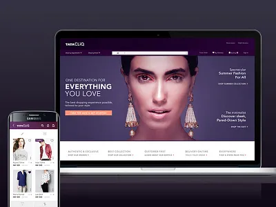 E-Commerce Web cliq e commerce interface tata ui user experience visual design web