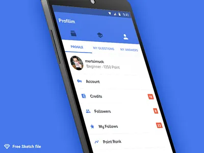 Education App Profile Page app app design education free learning material design product design profile question student teacher user interface