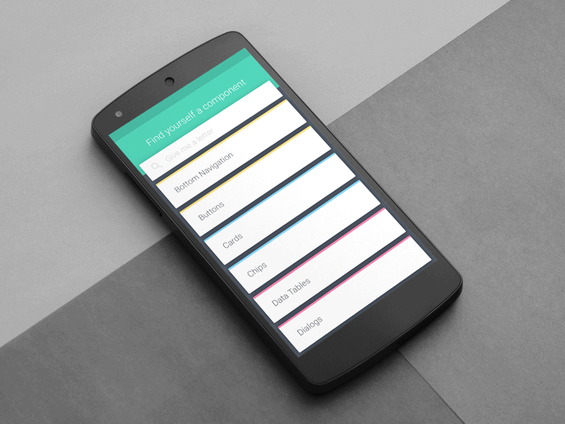 Material Transition animation app component design google interpolation list material search transition