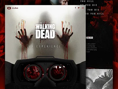 The Walking Dead VR Experience halloween mock up mocktober oculus textured the walking dead ui ux vr web web design website