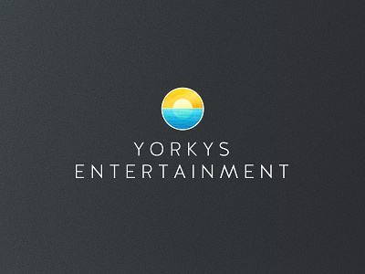 YORKYS ENTERTAINMENT branding logo sea sun sunrise sunset symbol