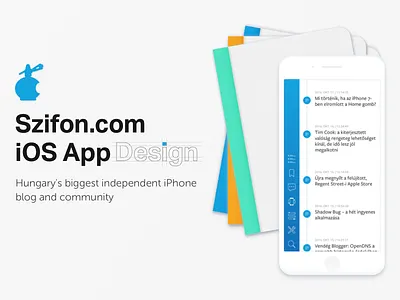 Szifon.com iOS App Design 2016 app application dailyui design flat ios mockup reading sketch ui ux