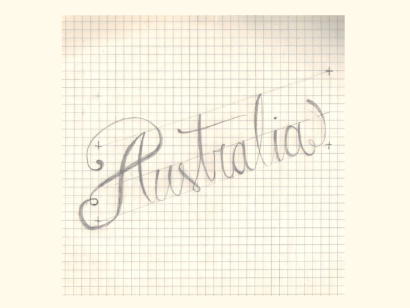 On the way to Australia australia digital illustration typography